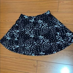 Black and white skater skirt